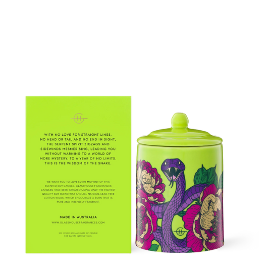 Glasshouse Wisdom of the Snake 380g Candle