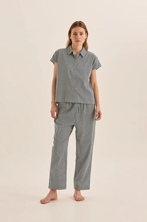 Goldie Diamond Cotton PJ | Navy