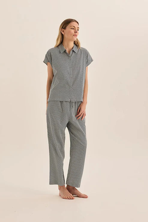 Goldie Diamond Cotton PJ | Navy