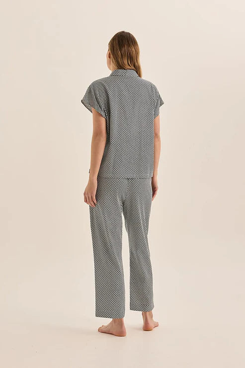 Goldie Diamond Cotton PJ | Navy