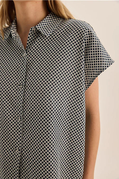 Goldie Diamond Cotton PJ | Navy