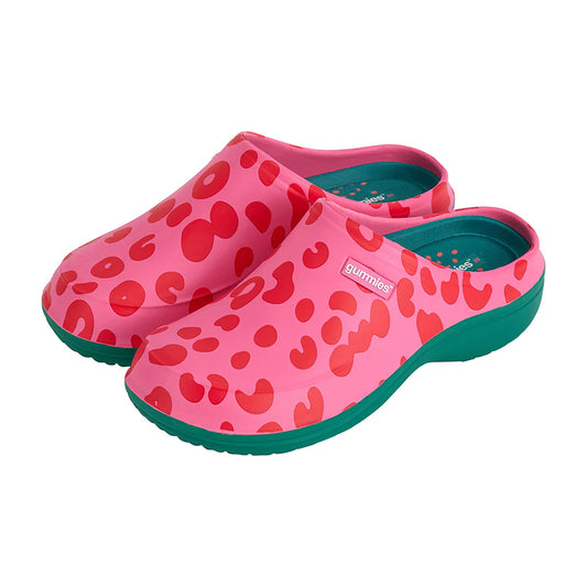 Gummies - Memory Foam Clog - Cheetah Spot Pink