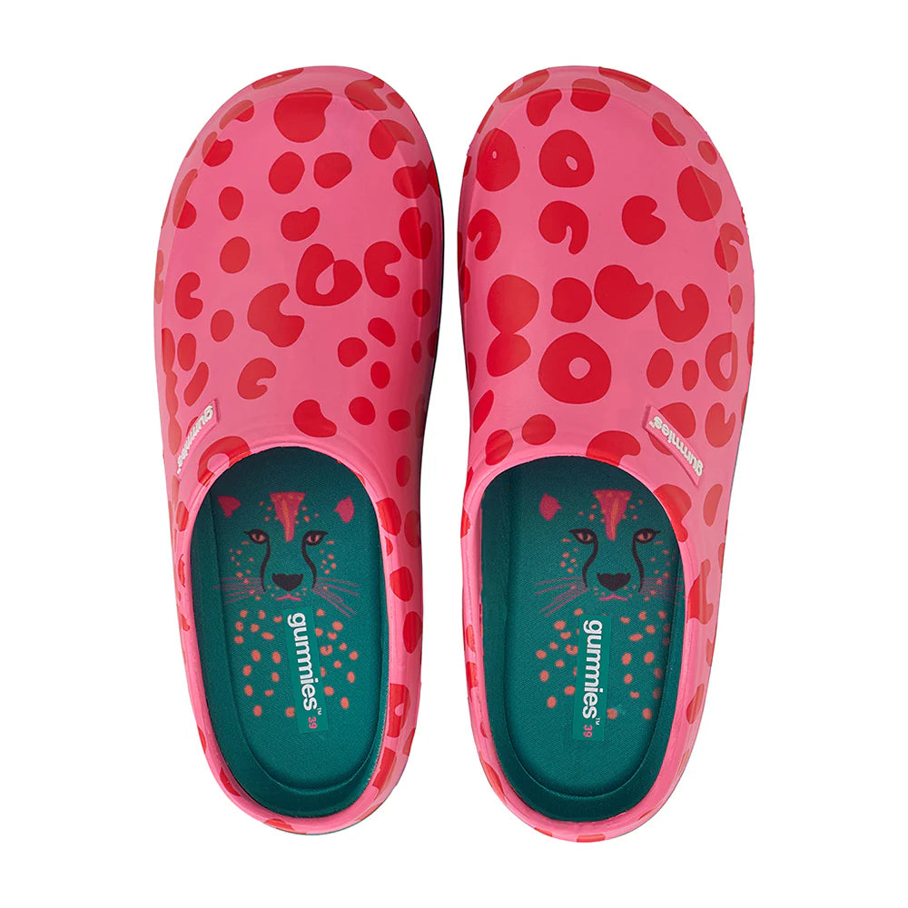 Gummies - Memory Foam Clog - Cheetah Spot Pink
