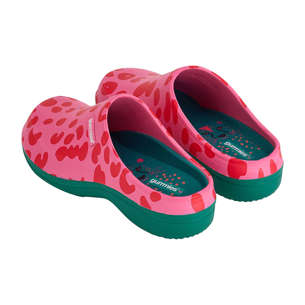 Gummies - Memory Foam Clog - Cheetah Spot Pink