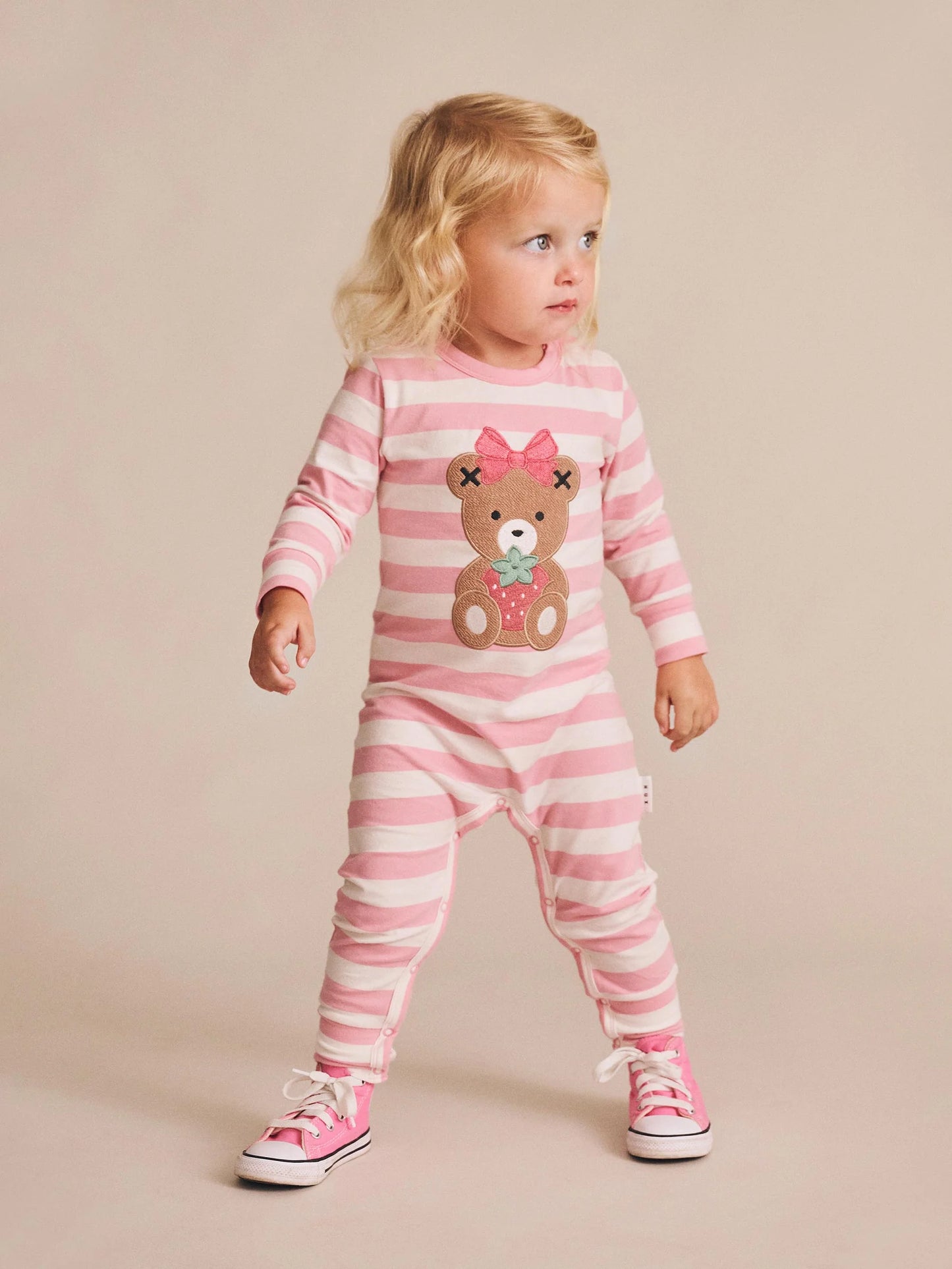 Huxbaby Strawberry Stripe Romper