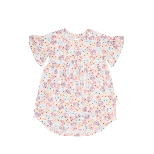 Huxbaby Heart Bear Frill Dress
