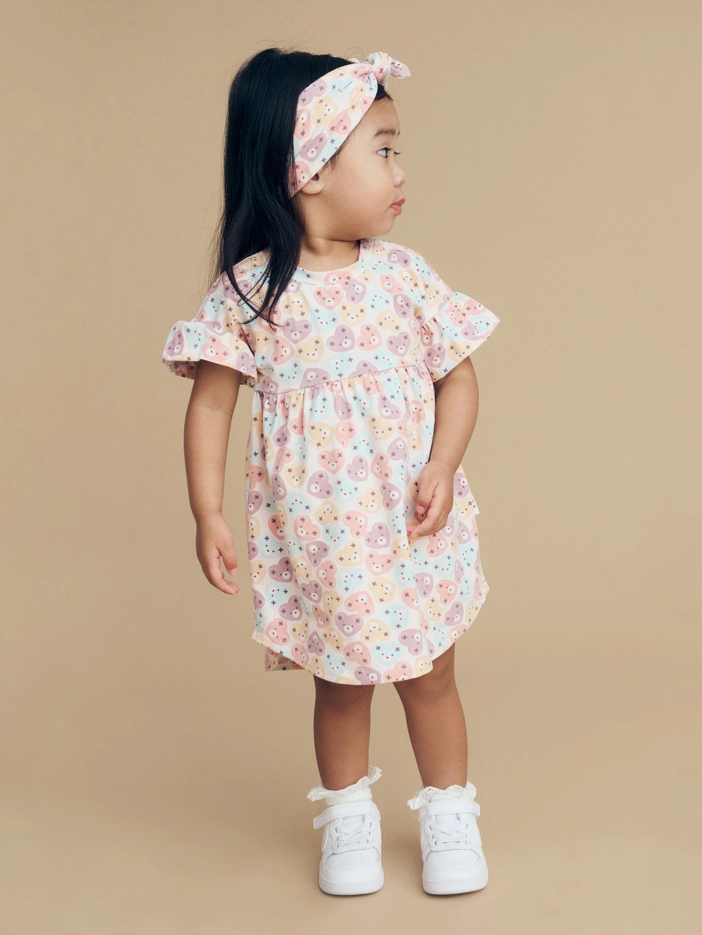 Huxbaby Heart Bear Frill Dress