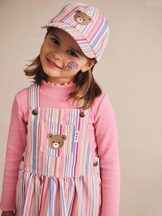 Huxbaby Pastel Stripe Pinafore Dress