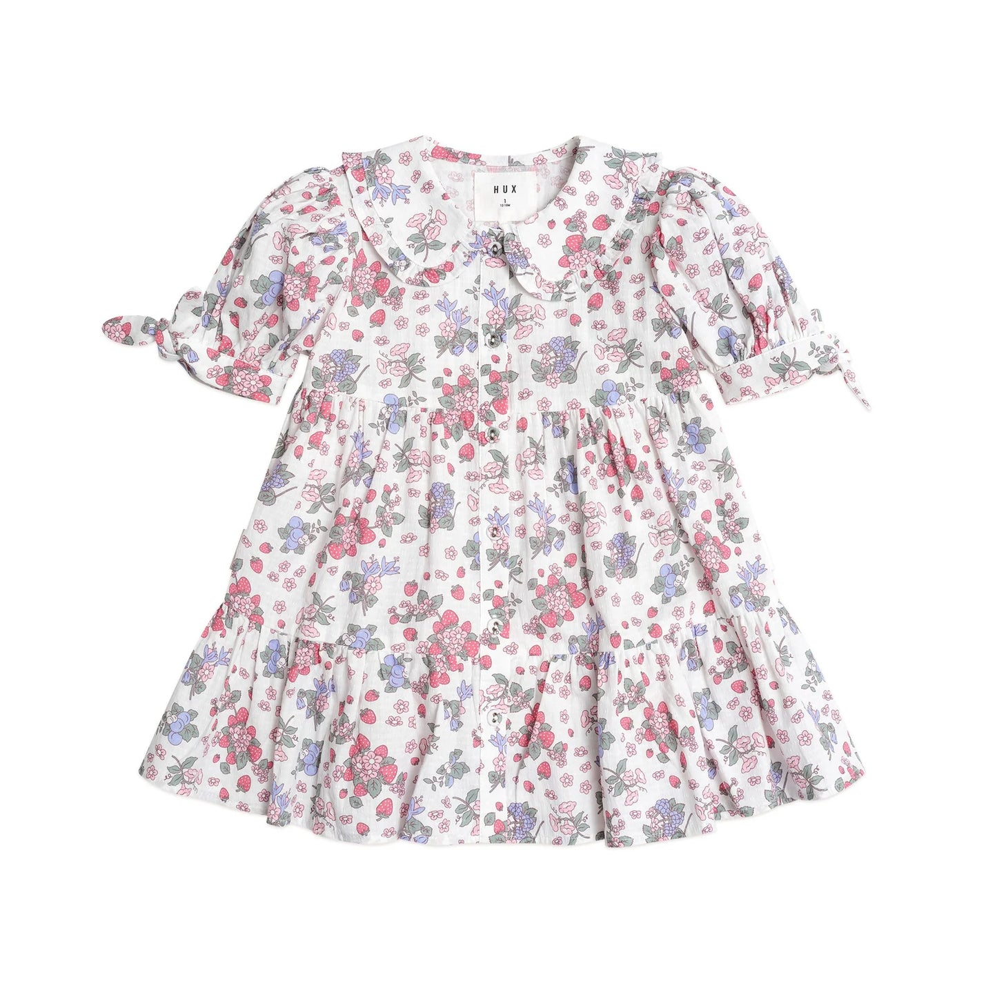 Huxbaby Strawberry Garden Tiered Smock Dress