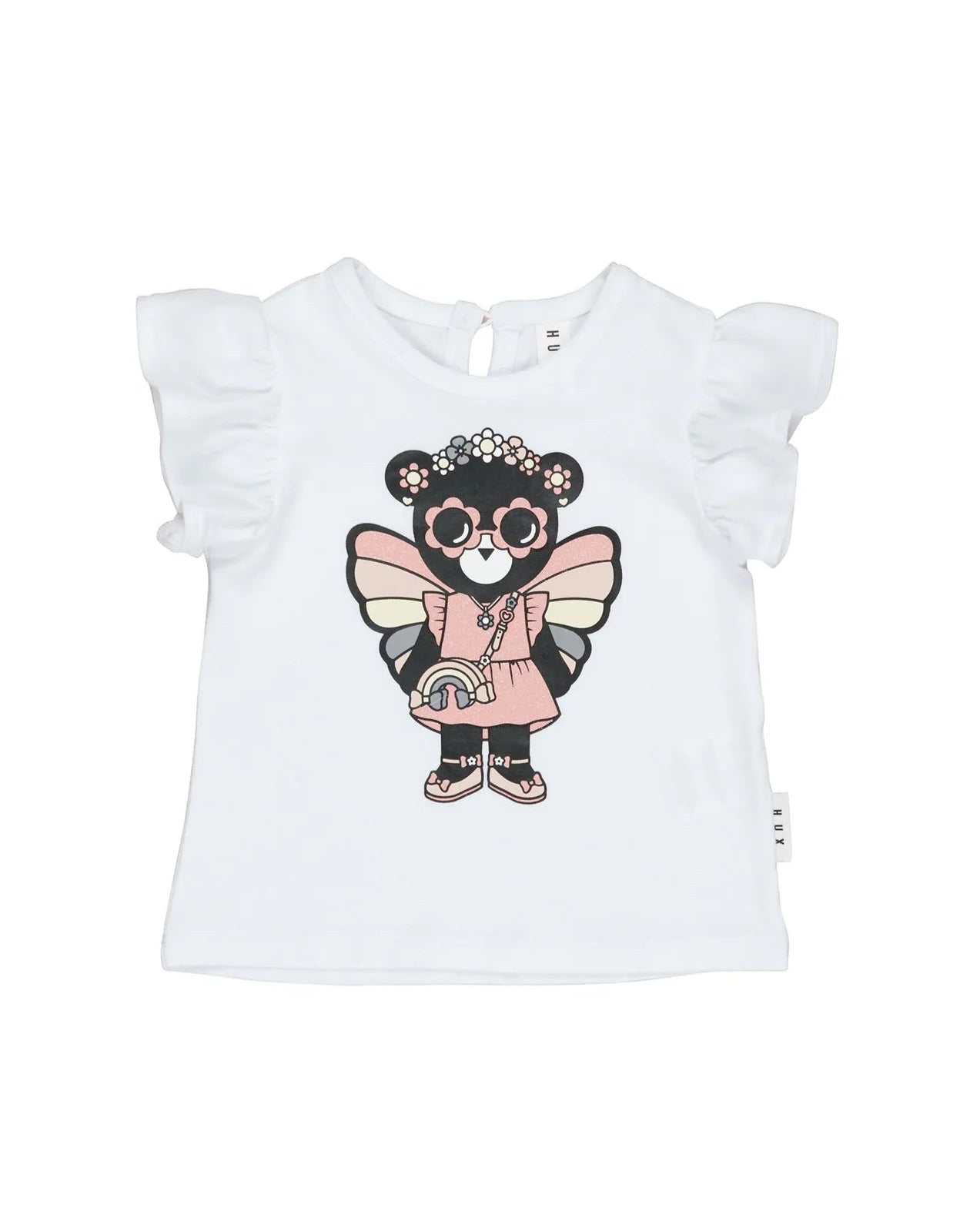 Huxbaby Fairy Bear Frill T-Shirt | White
