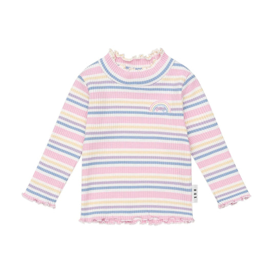 Huxbaby Rainbow Stripe Rib Skivvy