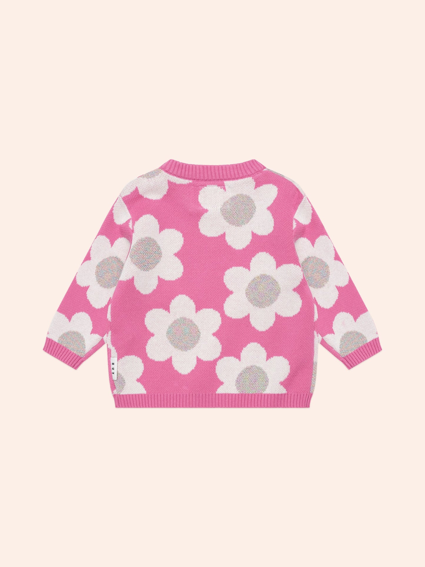 Huxbaby Raspberry Daisy Knit Jumper