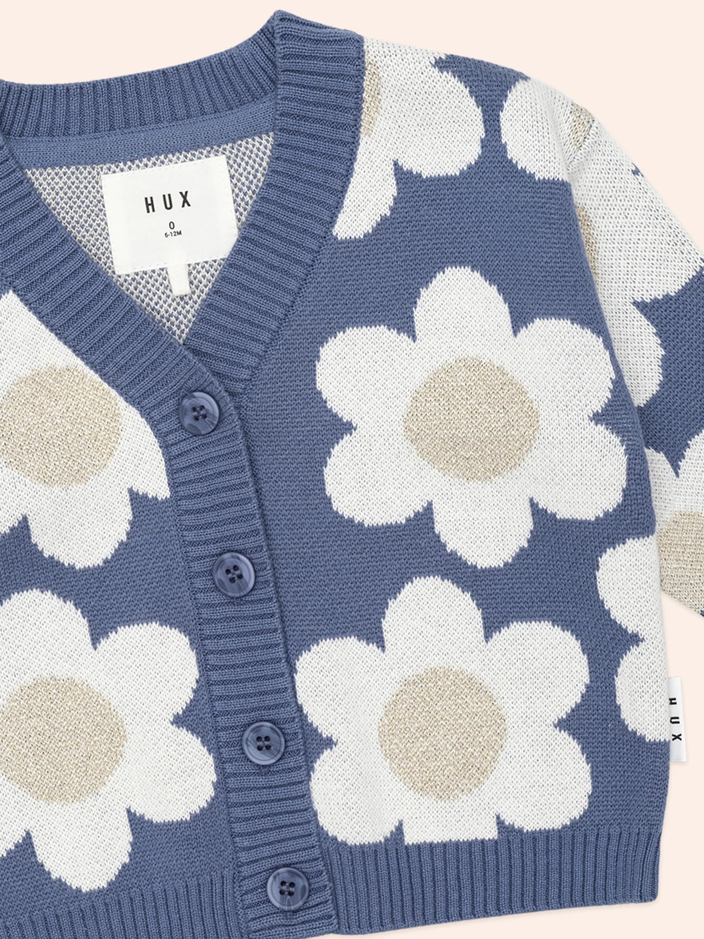 Huxbaby Midnight Daisy Boxy Cardi