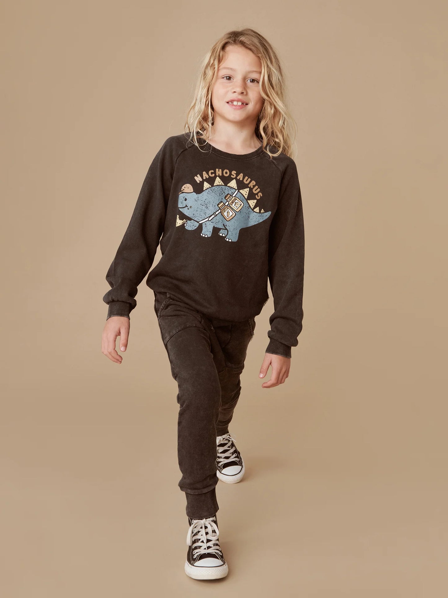 Huxbaby Vintage Black Pocket Drop Crotch Pant