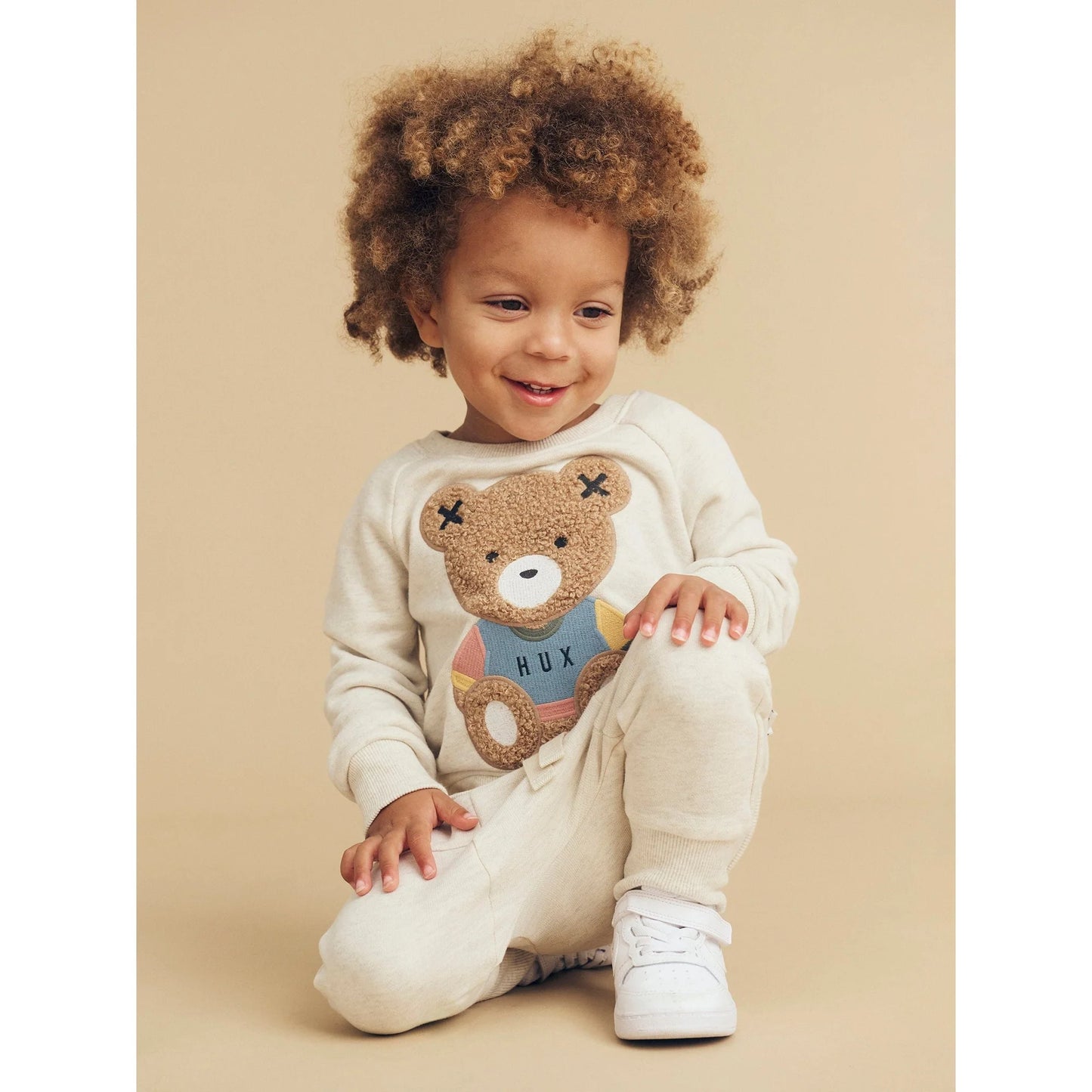 Huxbaby Drop Crutch Pant - Oat Marle