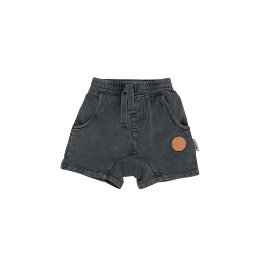 Huxbaby Vintage Black Jersey Slouch Shorts