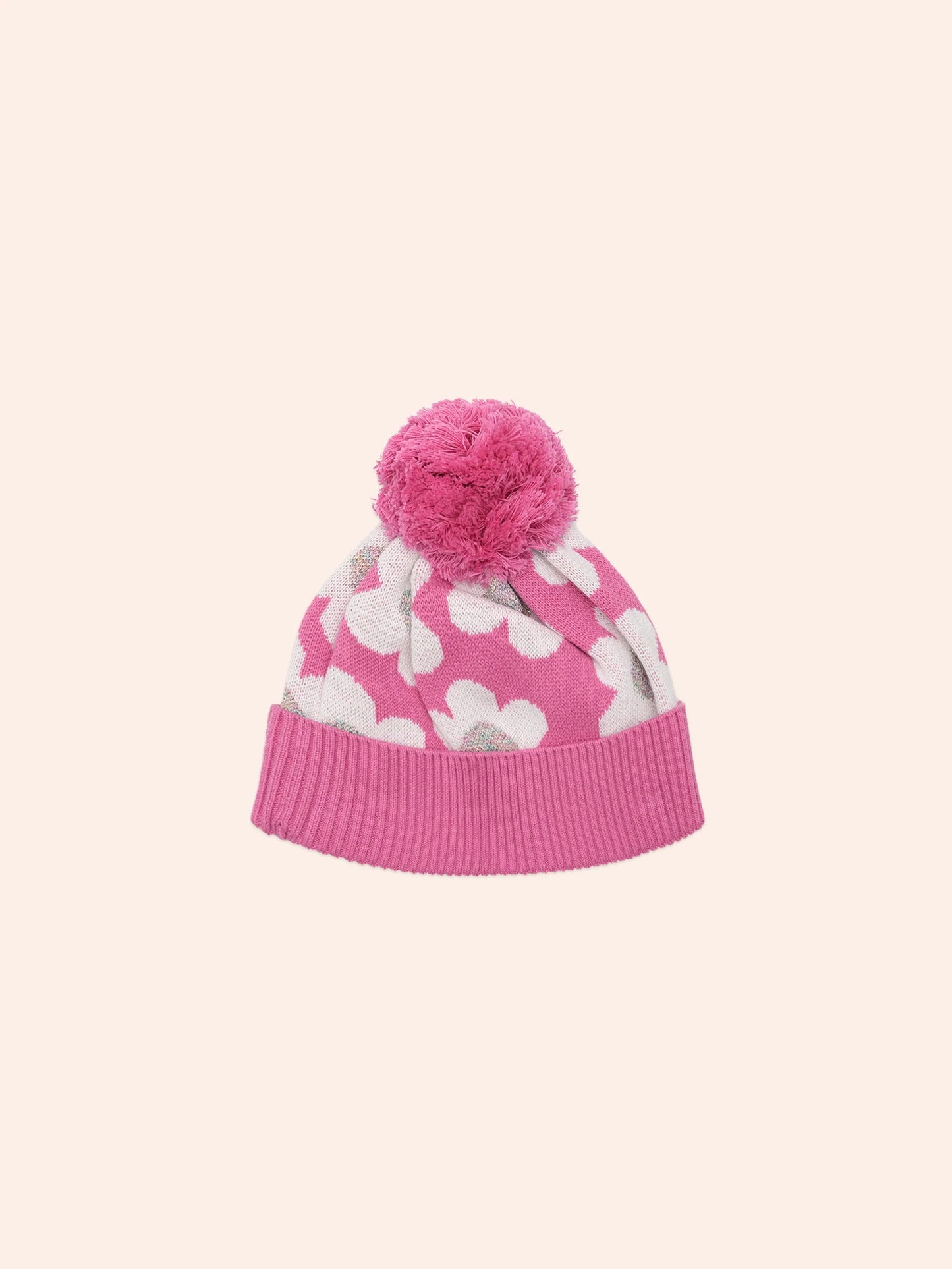 Huxbaby Raspberry Daisy Knit Beanie
