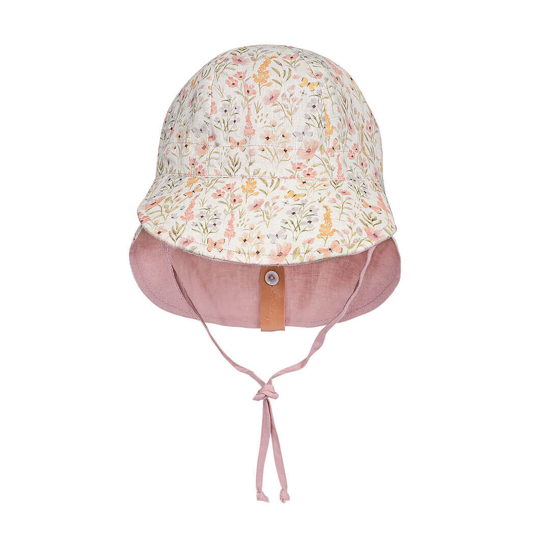 Bedhead 'Lounger' Flap Sun Hat - Paris/Rosa