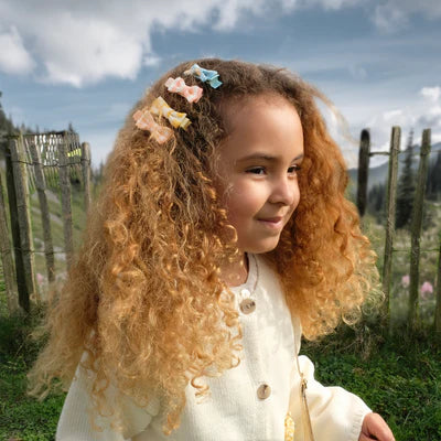 Floral Mini Bow Clip Set