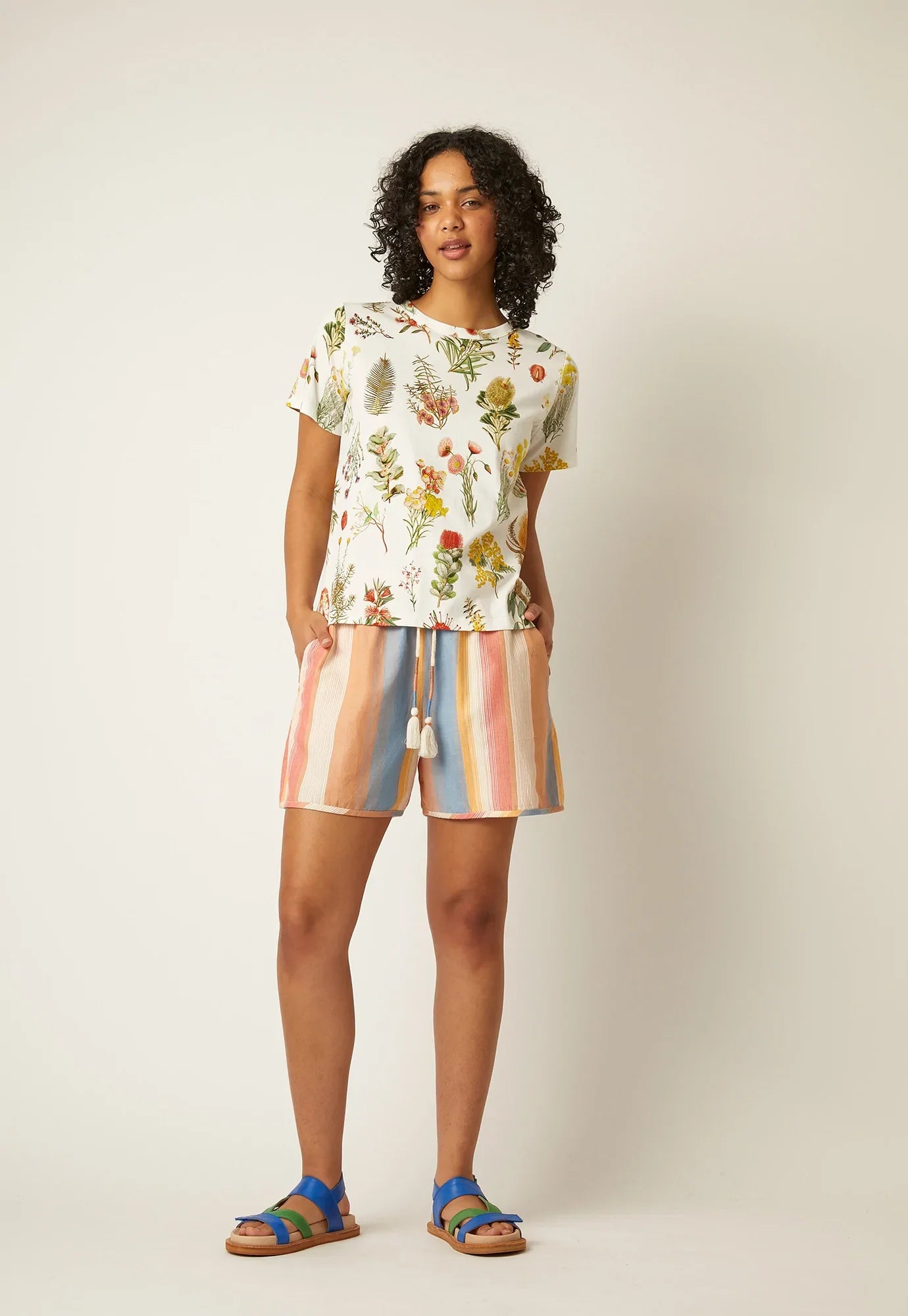 Nancybird Iris Short- Earth Stripe