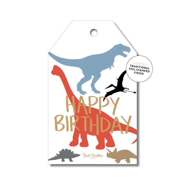 Gift Tag - Happy Birthday Dinosaurs
