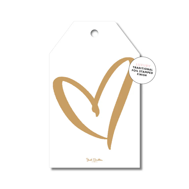 Gift Tag - Gold Heart