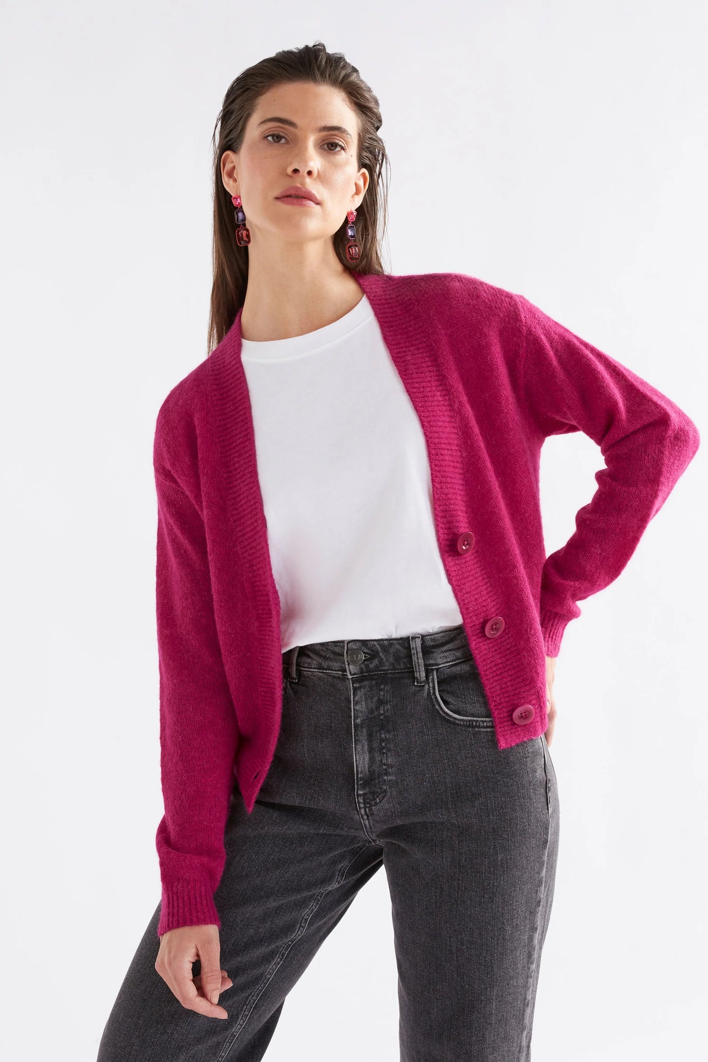Elk Daaru Cardigan | Bright Pink