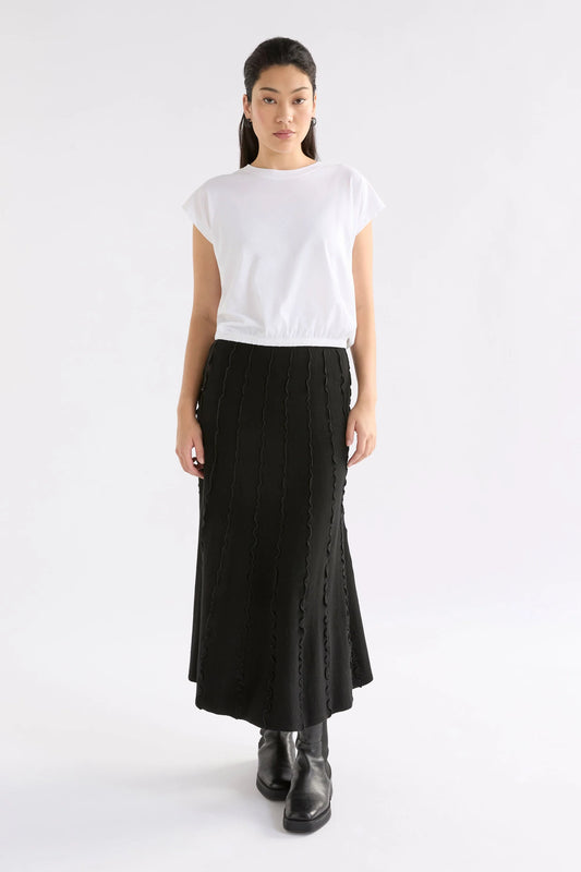 Elk Musse Knit Skirt | Black