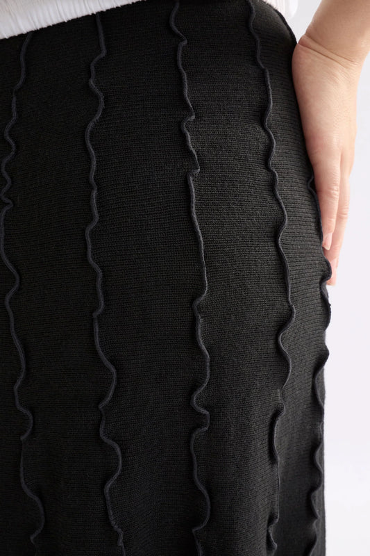 Elk Musse Knit Skirt | Black