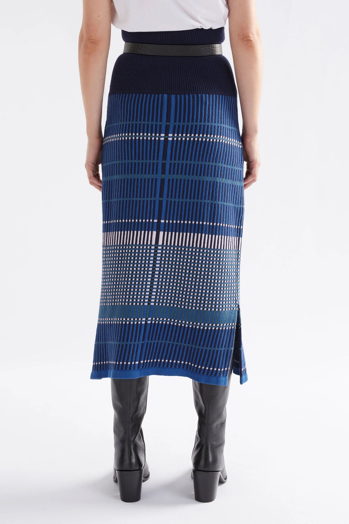 Elk Cila Organic Knit Skirt | Blue Multi