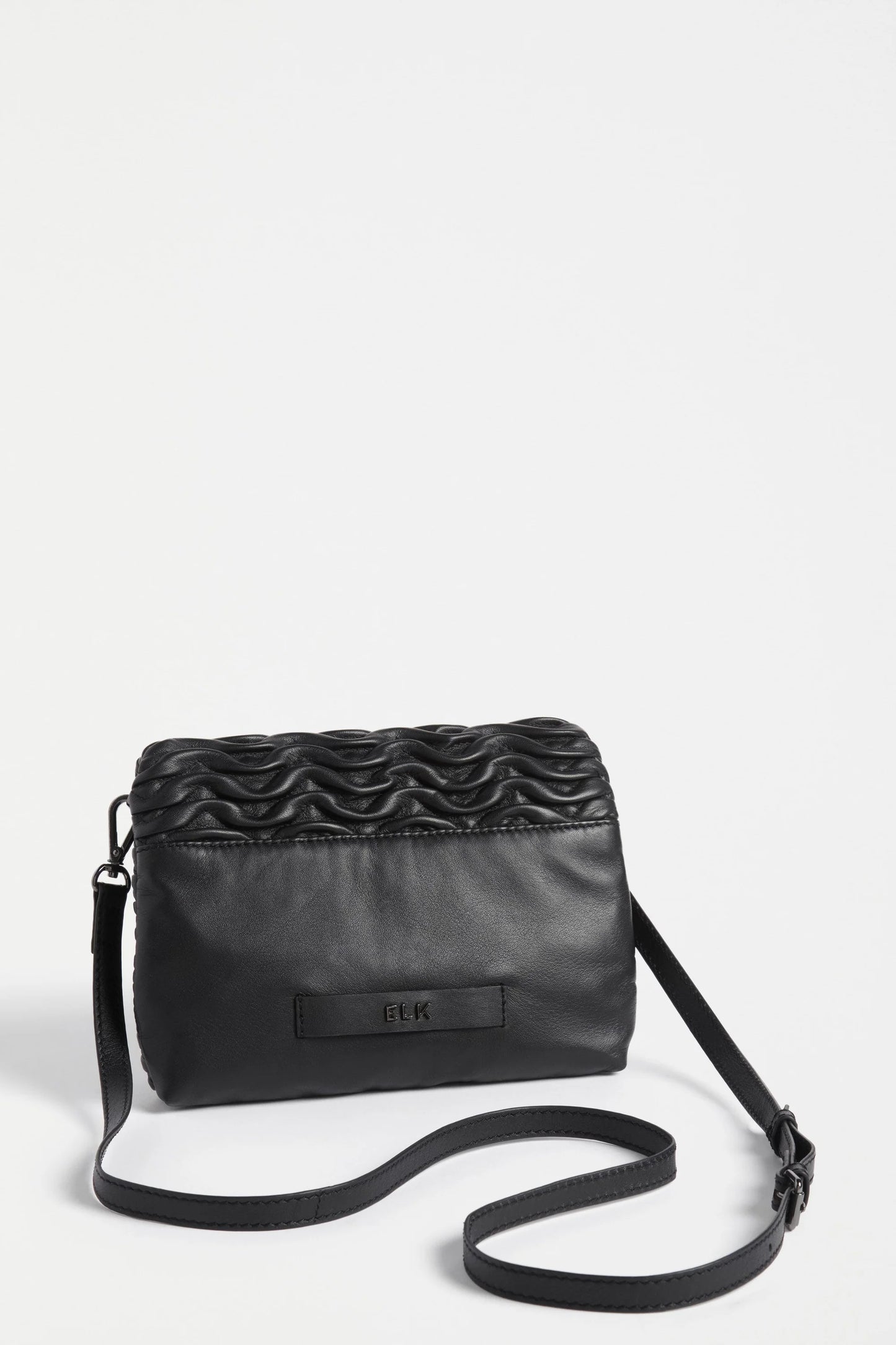 Elk Plissi Crossbody Bag | Black