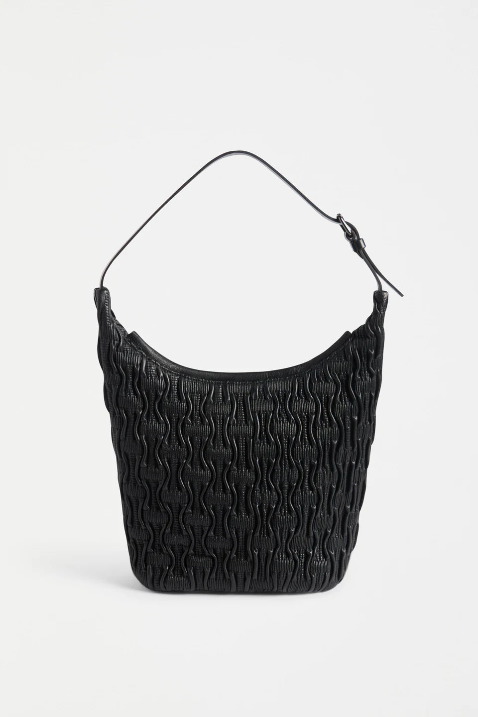 Elk Lumme Smocked Shoulder Bag | Black