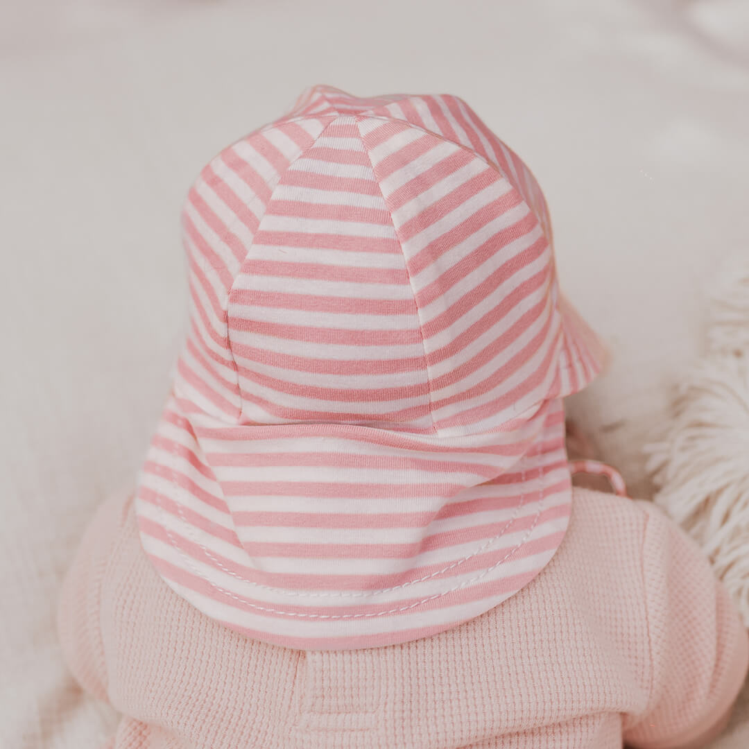 Bedhead Legionnaire Flap Sun Hat - Pink Stripe