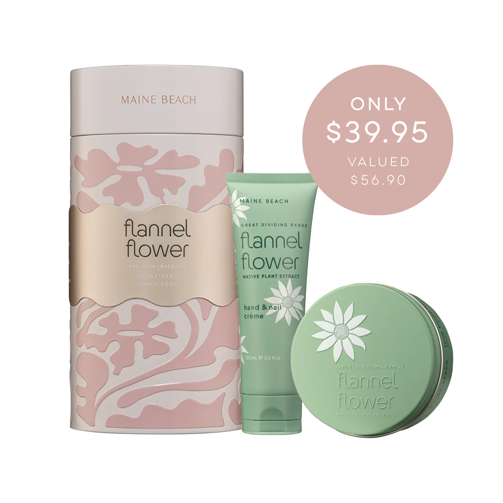 Maine Beach Flannel Flower Body Care Duo Tin