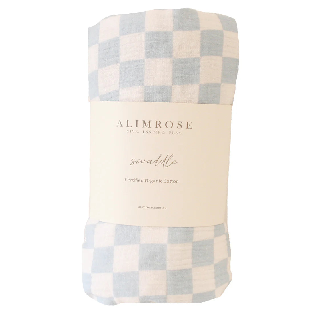 Muslin Swaddle- Blue Check