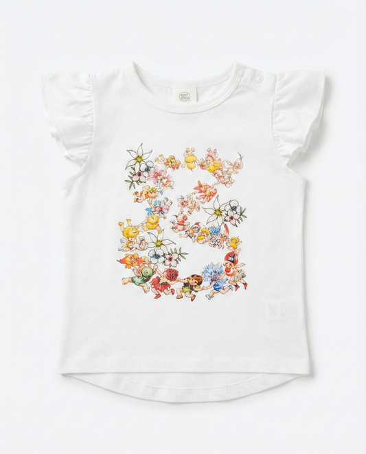 Walnut X May Gibbs Eloise Frill Tee - Ring-a-Rosie