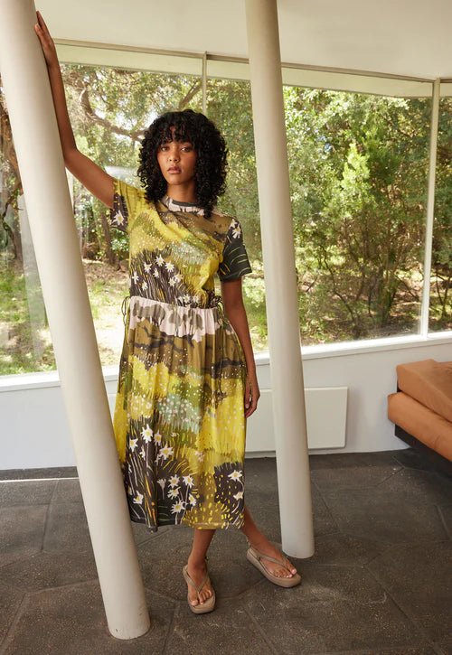 Nancybird Esti Tie Dress- Daisy Field