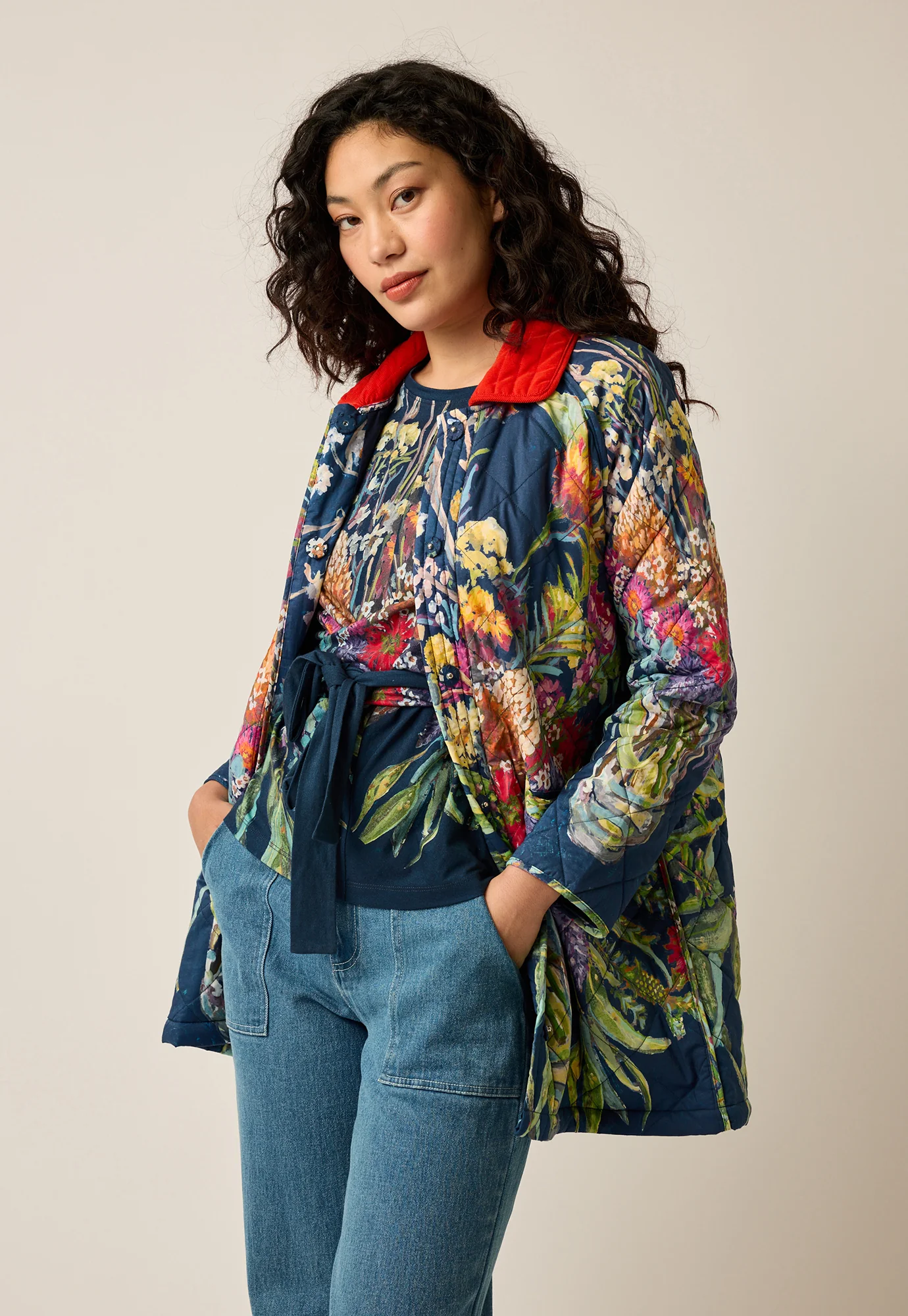 Nancybird Flora Trench Coat- Blossom Bouquet
