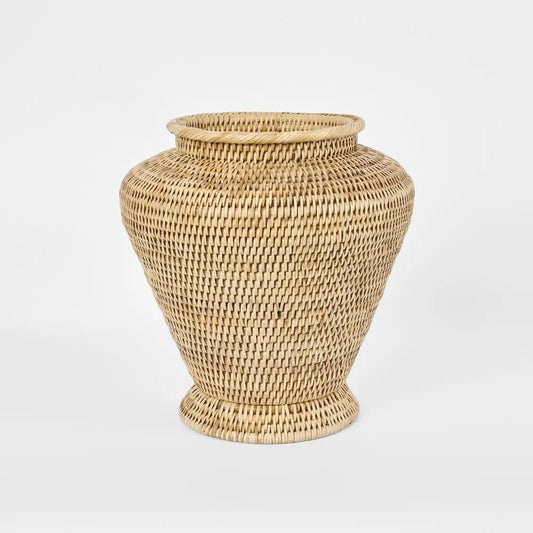 Natural Rattan Flower Urn | Small