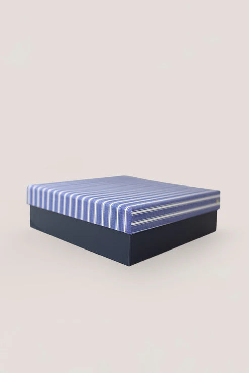 Octavia Cotton Stripe PJ Set | Blue