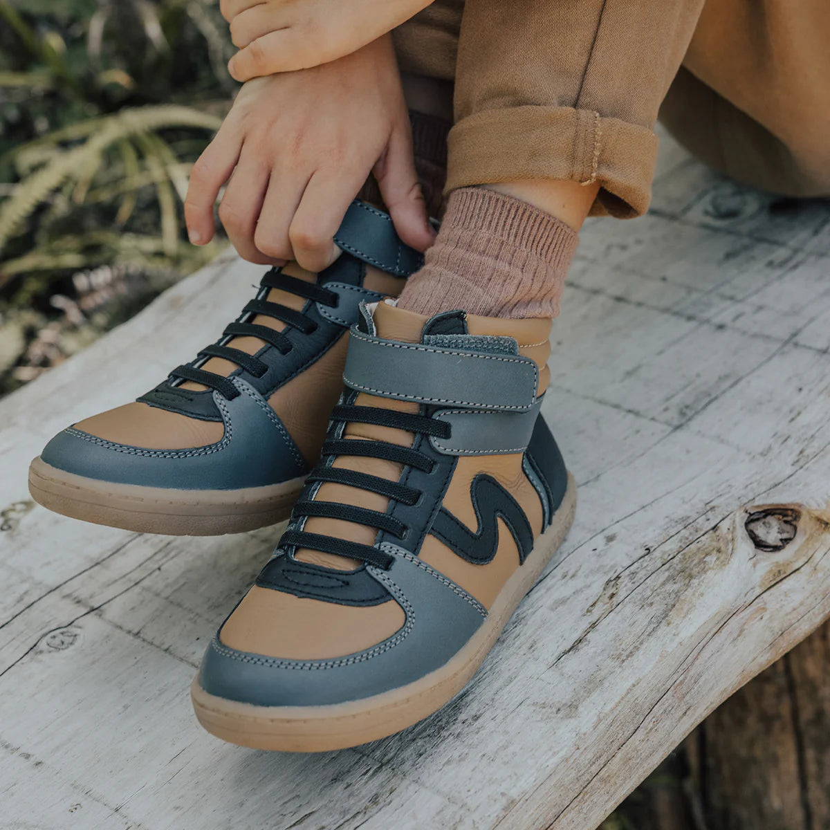 Hi-Top Boots| Tan Combo