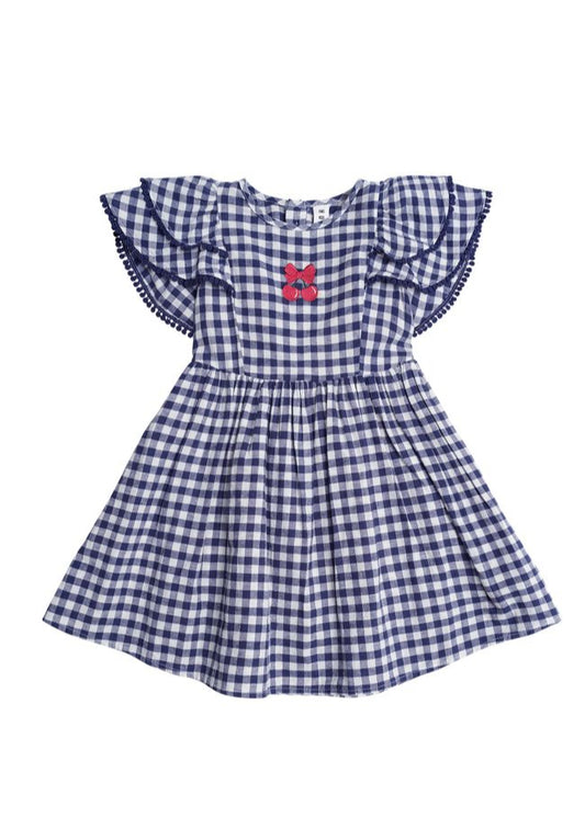 Huxbaby Cherry Pie Frill Dress Check