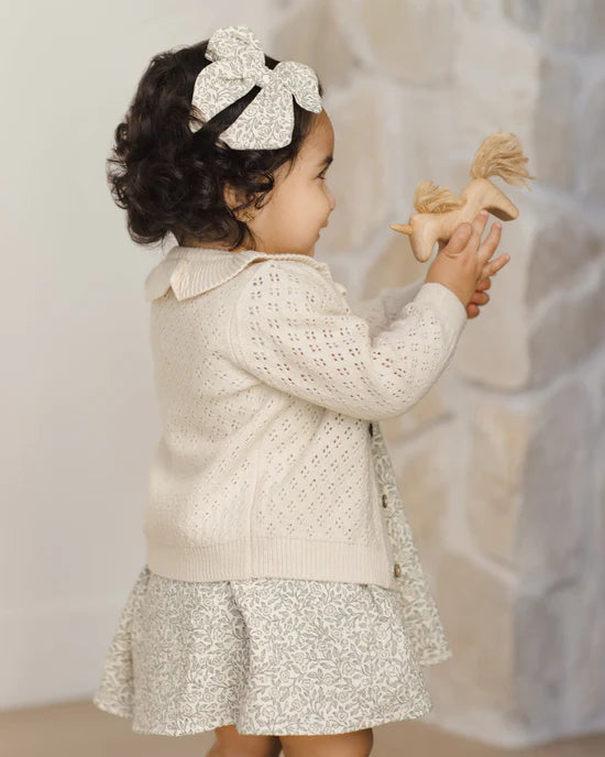 Ruffle Collar Cardigan | Natural