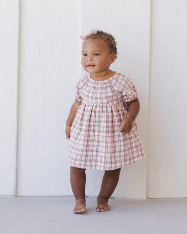 Quincy Mae Bella Dress | Pink Plaid