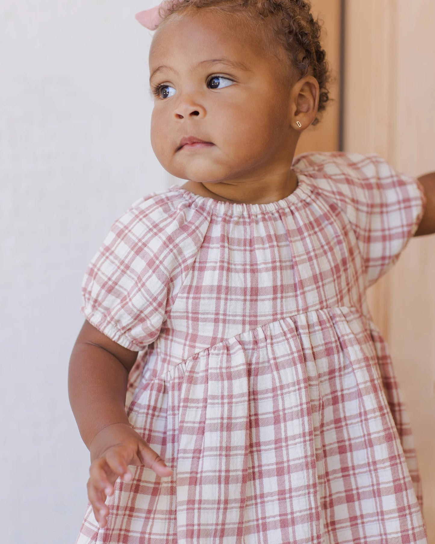 Quincy Mae Bella Dress | Pink Plaid