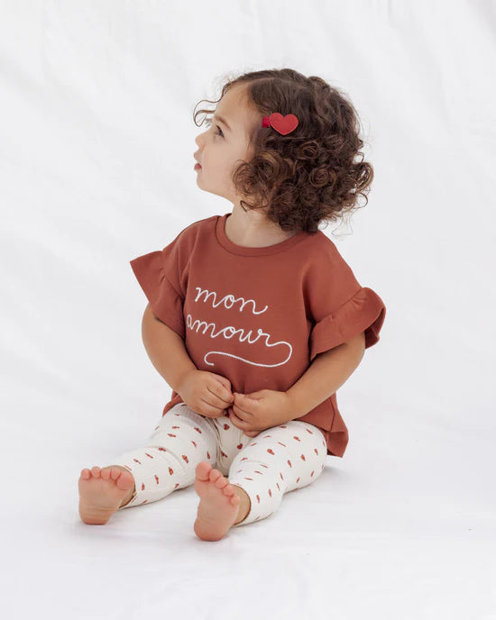 Quincy Mae Heart Clip Set - Red & Pink