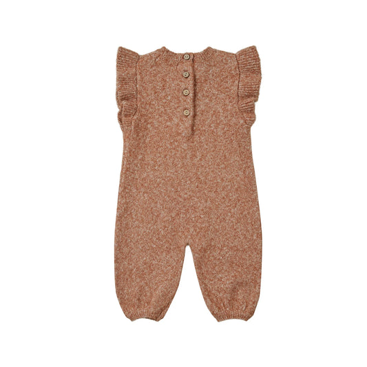 Mira Knit Romper - Heathered Clay
