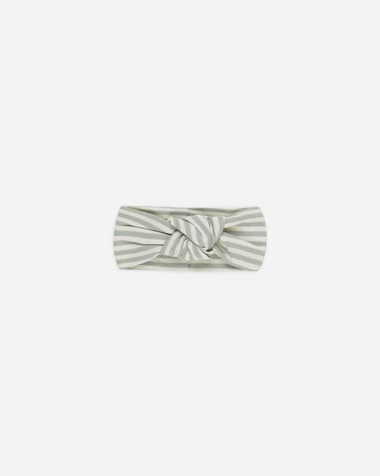 Knotted Headband | Sage Stripe