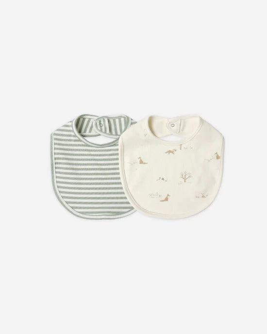 Quincy Mae Jersey Snap Bib - 2 Pack