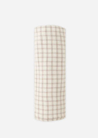 Quincy Mae Woven Swaddle - Cedar Check
